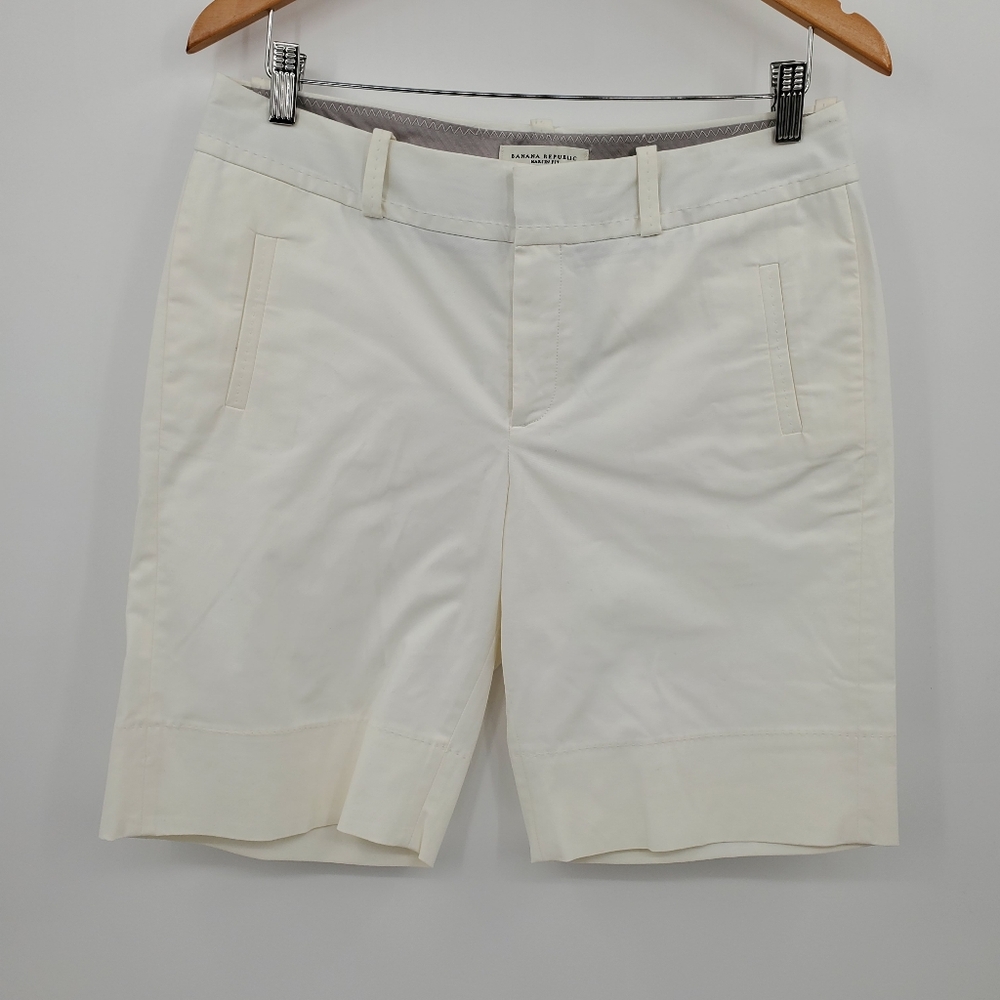 Banana Republic Martin Fit Bermuda Shorts White Size 10